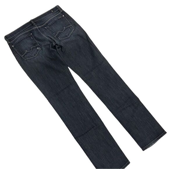 7 for all Mankind Roxanne Dark Wash Mid Rise Slim Jeans - Picture 3 of 7